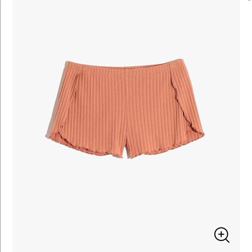 Ribbed Knit Pajama Shorts